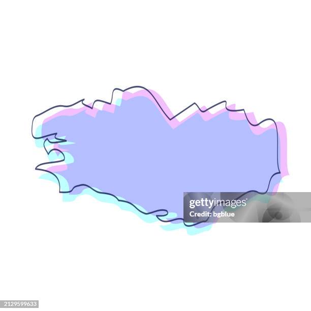 ilustraciones, imágenes clip art, dibujos animados e iconos de stock de mapa de bretaña dibujado a mano - morado con contorno negro - diseño moderno - rennes france