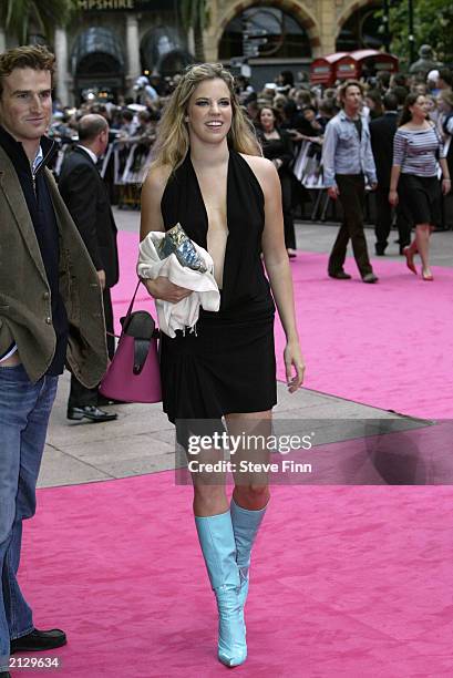 Socialite Alexandra Aitken attends the premiere of Columbia Pictures' film "Charlies Angels 2: Full Throttle" at the Odeon Cinema, Leicester Square...