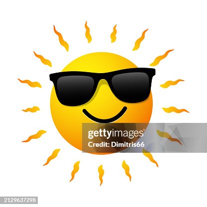 Sun emotion with sunglasses Sun emotion with sunglasses