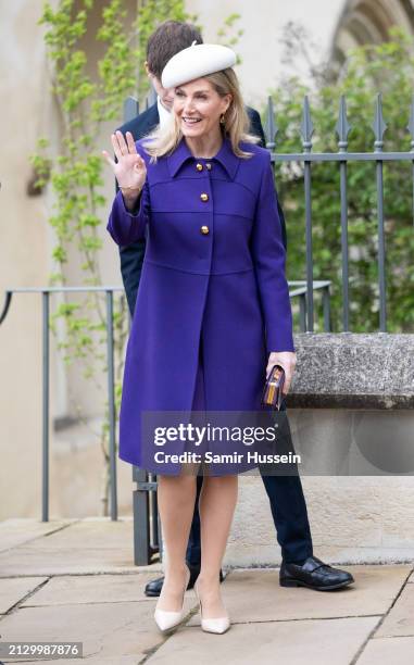 Sophie, Duchess of Edinburgh attends the Easter Service at Windsor Castle on March 31, 2024 in Windsor, England.