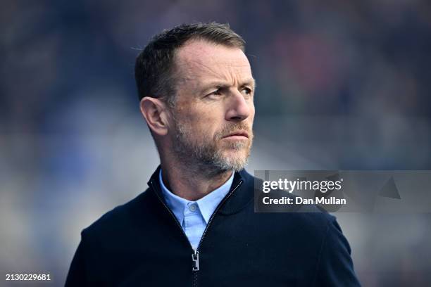 Gary Rowett, Interim Manager of Birmingham City, looks on prior to the Sky Bet Championship match between Birmingham City and Preston North End at St...