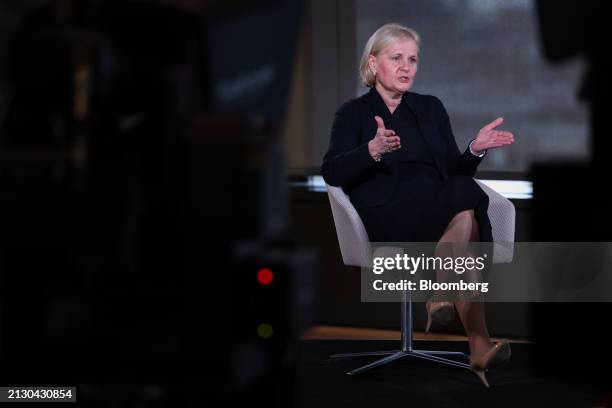 Amanda Blanc, chief executive officer of Aviva Plc, during a Bloomberg Television interview in London, UK, on Tuesday, March 26, 2024. Investors need...