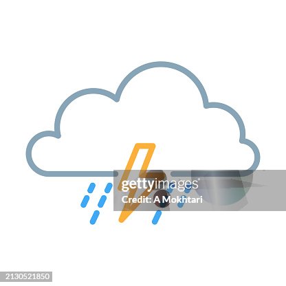 Cloud icon with thunderstorm. Cloud icon with thunderstorm.