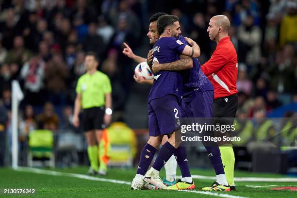 Eder Militao of Real Madrid entters the field for first time after his knee injured seven months ago during the LaLiga EA Sports match between Real...