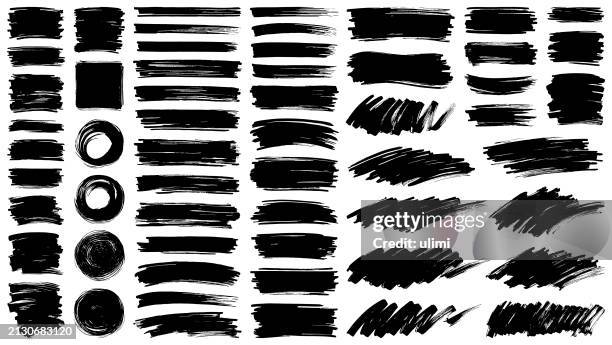 bildbanksillustrationer, clip art samt tecknat material och ikoner med paint brush strokes - målarpensel