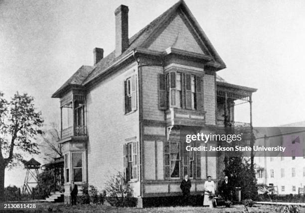 Jackson State University's President's Residence and Ayer Hall in the background on Lynch street in Jackson Mississippi. Jackson State University's...