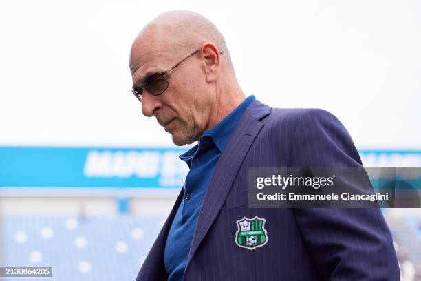 Davide Ballardini, head coach of US Sassuolo looks on during the Serie A TIM match between US Sassuolo and Udinese Calcio at Mapei Stadium - Citta'...