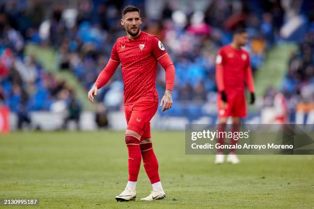 Nemanja Gudelj of Sevilla FC in action during the LaLiga EA Sports match between Getafe CF and Sevilla FC at Coliseum Alfonso Perez on March 30, 2024...