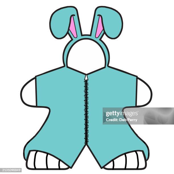 child dressed in bunny suit or pjs shaped like meeple - child nn model stock pictures, royalty-free photos & images