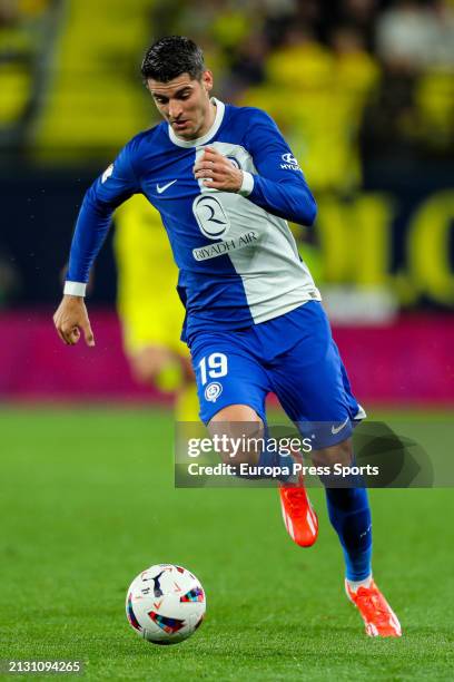 Alvaro Morata of Atletico de Madrid in action during the Spanish league, La Liga EA Sports, football match played between Valencia CF and Atletico de...