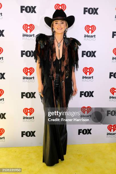 Lainey Wilson attends the 2024 iHeartRadio Music Awards at Dolby Theatre on April 01, 2024 in Hollywood, California.