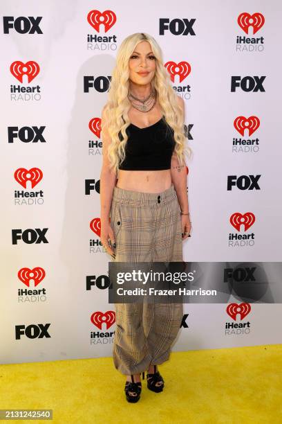 Tori Spelling attends the 2024 iHeartRadio Music Awards at Dolby Theatre on April 01, 2024 in Hollywood, California.