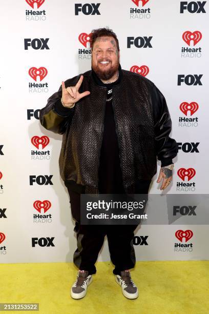 Jelly Roll attends the 2024 iHeartRadio Music Awards at Dolby Theatre in Los Angeles, California on April 01, 2024. Broadcasted live on FOX.