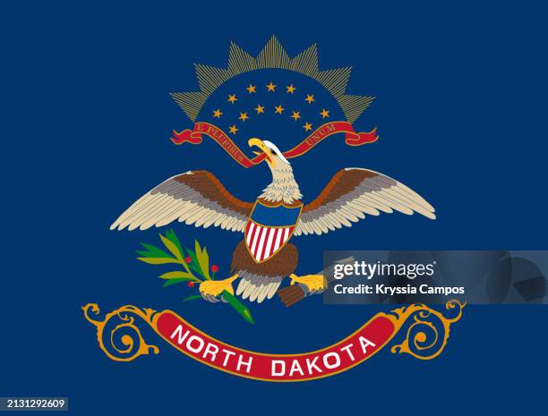 north dakota state flag - fargo dakota del norte fotografías e imágenes de stock