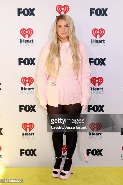 Meghan Trainor attends the 2024 iHeartRadio Music Awards at Dolby Theatre in Los Angeles, California on April 01, 2024. Broadcasted live on FOX.