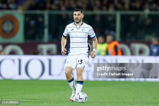 Sead Kolasinac of Atalanta BC in action during the Coppa Italia Semi-final match between ACF Fiorentina and Atalanta at Stadio Artemio Franchi on...