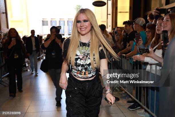 Avril Lavigne attends the 2024 iHeartRadio Music Awards at Dolby Theatre in Los Angeles, California on April 01, 2024. Broadcasted live on FOX.