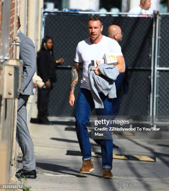 Dax Shepard is seen arriving at 'Jimmy Kimmel Live!' on April 03, 2024 in Los Angeles, California.