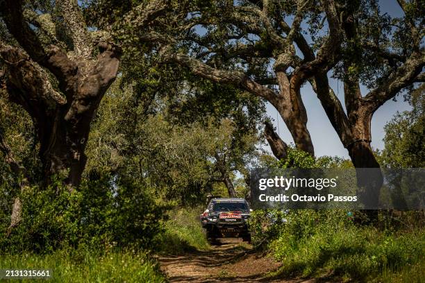 Lucas Moraes of Brazil and Armand Monleon of Spain compete in their Toyota GR DKR Hilux during the SS3 on day two of the FIA Rally Raid Portugal 2024...