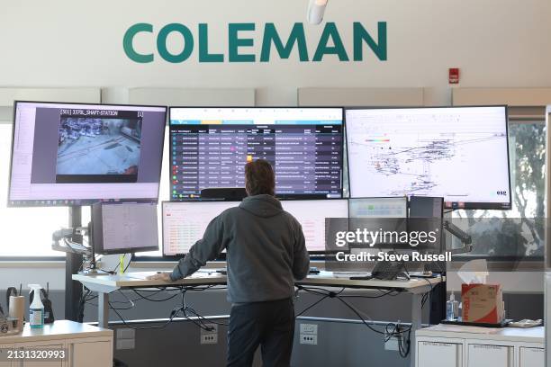 Control Room Screen Mining 233 Mining Control Room Stock Photos, High-Res Pictures, and Images ...