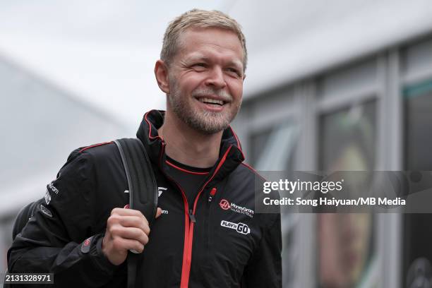 Kevin Magnussen of Denmark and MoneyGram Haas F1 Team arrives at the track during practice ahead of the F1 Grand Prix of Japan at Suzuka...