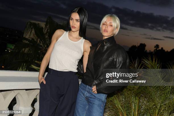 Amelia Gray and Delilah Belle at Frame x Amelia Gray Dinner held at Chateau Marmont on April 4, 2024 in Los Angeles, California.