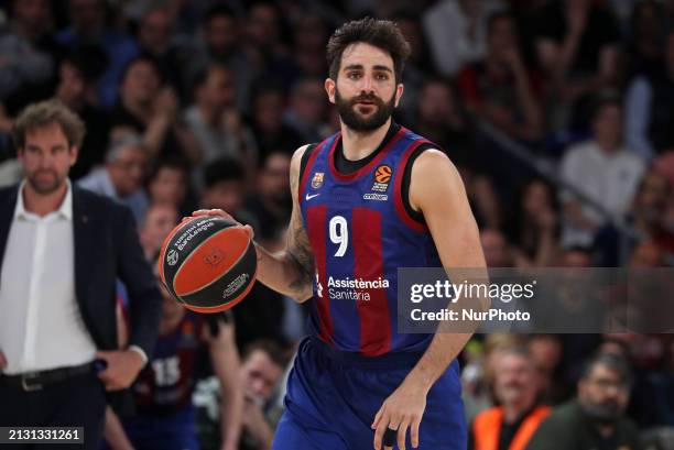 Ricky Rubio is playing in the match between FC Barcelona and Maccabi Playtika Tel Aviv for week 33 of the Turkish Airlines Euroleague at the Palau...