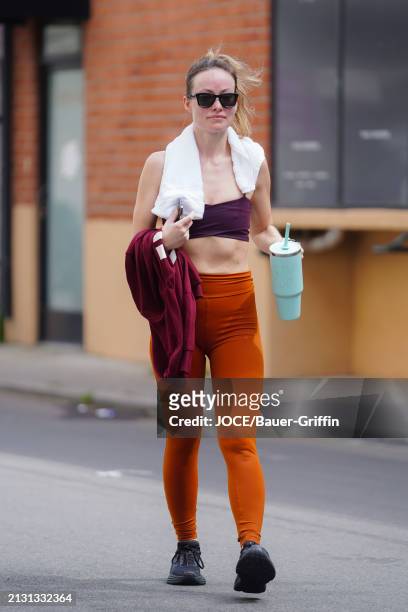 Olivia Wild is seen on April 04, 2024 in Los Angeles, California.