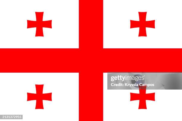 flag of georgia - georgia country stock pictures, royalty-free photos & images