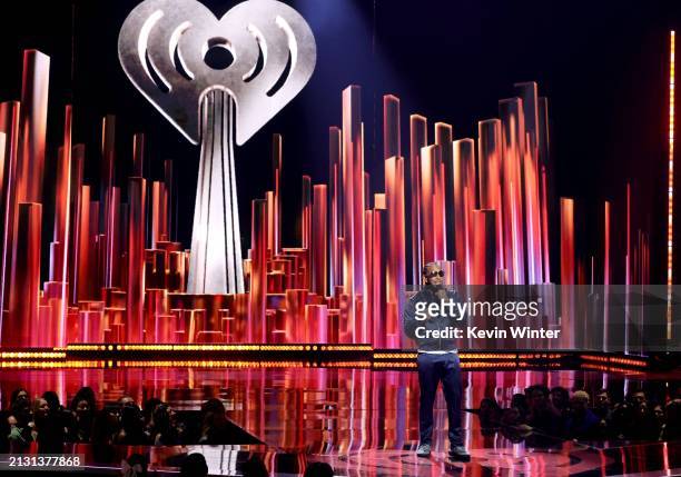 Ludacris speaks onstage during the 2024 iHeartRadio Music Awards at Dolby Theatre in Los Angeles, California on April 01, 2024. Broadcasted live on...