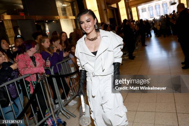 Agnez Mo attends the 2024 iHeartRadio Music Awards at Dolby Theatre in Los Angeles, California on April 01, 2024. Broadcasted live on FOX.