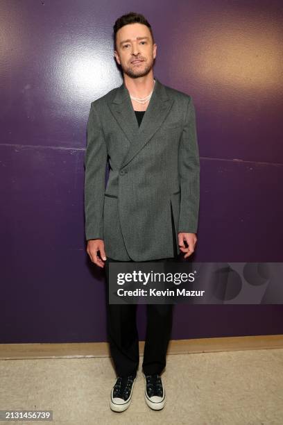 Justin Timberlake attends the 2024 iHeartRadio Music Awards at Dolby Theatre in Los Angeles, California on April 01, 2024. Broadcasted live on FOX.