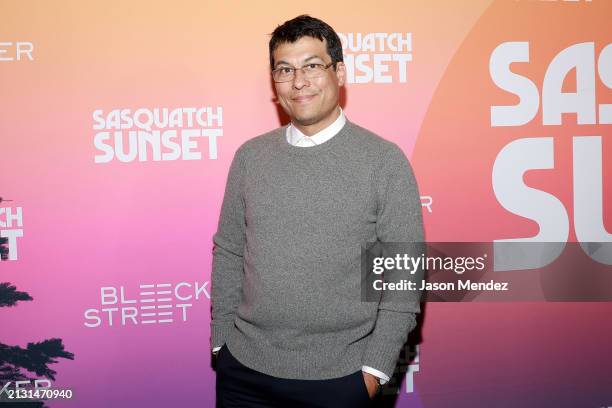 Toto Miranda attends "Sasquatch Sunset" New York premiere at Metrograph on April 01, 2024 in New York City.