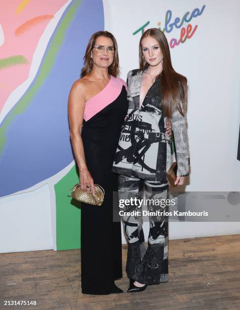 Brooke Shields and Grier Hammond Henchy attend the 2024 TriBeCa Ball at New York Academy of Art on April 01, 2024 in New York City.