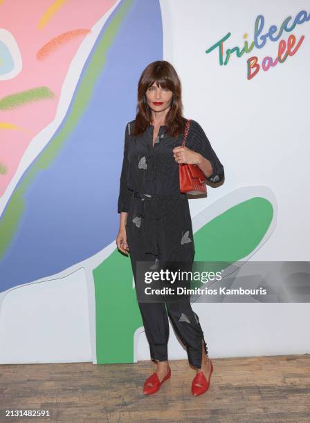 Helena Christensen attends the 2024 TriBeCa Ball at New York Academy of Art on April 01, 2024 in New York City.
