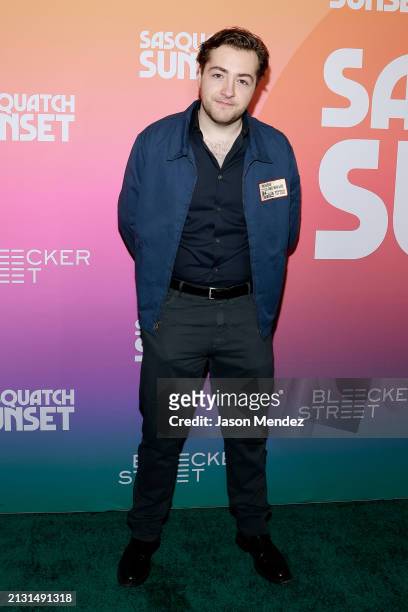 Michael Gandolfini attends "Sasquatch Sunset" New York premiere at Metrograph on April 01, 2024 in New York City.