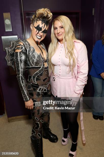 JoJo Siwa and Meghan Trainor attend the 2024 iHeartRadio Music Awards at Dolby Theatre in Los Angeles, California on April 01, 2024. Broadcasted live...