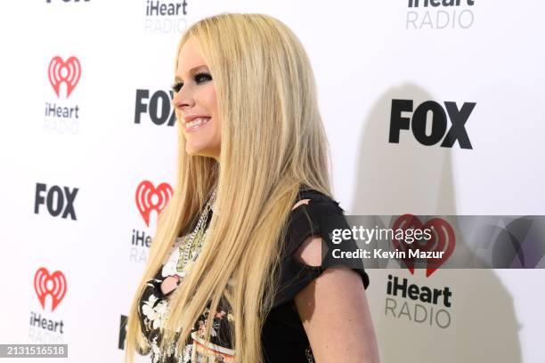 Avril Lavigne attends the 2024 iHeartRadio Music Awards at Dolby Theatre in Los Angeles, California on April 01, 2024. Broadcasted live on FOX.