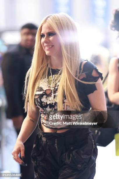 Avril Lavigne attends the 2024 iHeartRadio Music Awards at Dolby Theatre in Los Angeles, California on April 01, 2024. Broadcasted live on FOX.