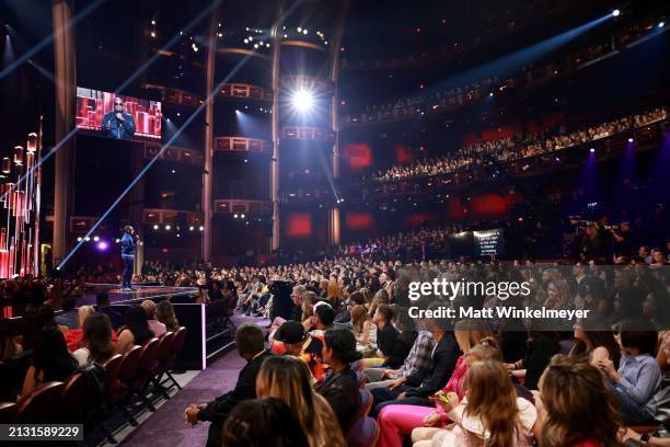 Ludacris speaks onstage during the 2024 iHeartRadio Music Awards at Dolby Theatre in Los Angeles, California on April 01, 2024. Broadcasted live on...