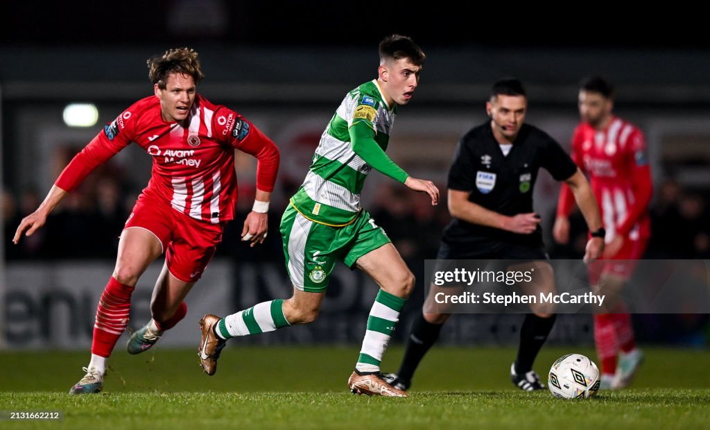 Darragh Rafter Sligo , Ireland - 9 March 2024; Darragh Burns of Shamrock Rovers in ...