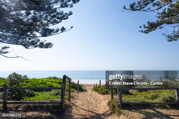 General view of North Palm Beach at Governor Phillip Park on Sydney's Northern Beaches , on April 01 in Sydney, Australia