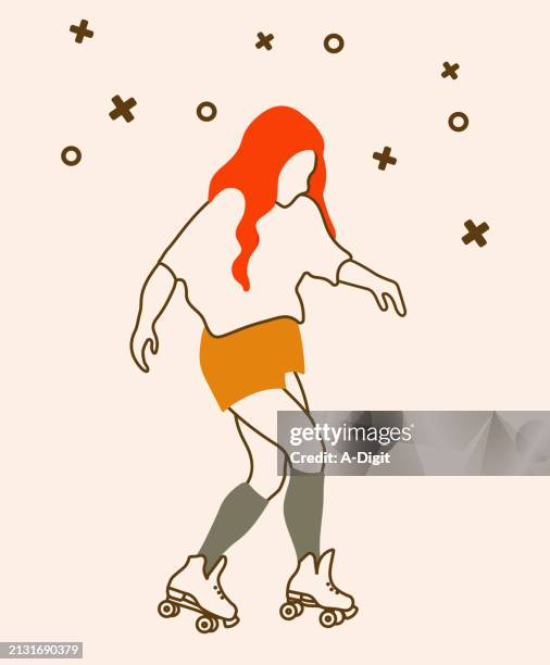 thatâshowiroll - rollschuhlaufen stock-grafiken, -clipart, -cartoons und -symbole