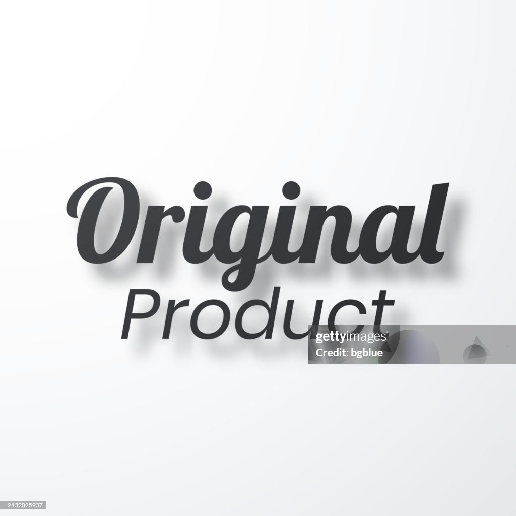 Original Product. Icon with shadow on white background