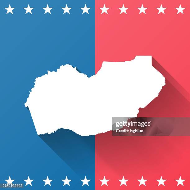 el dorado county, california. map on blue and red background - placerville california stock illustrations