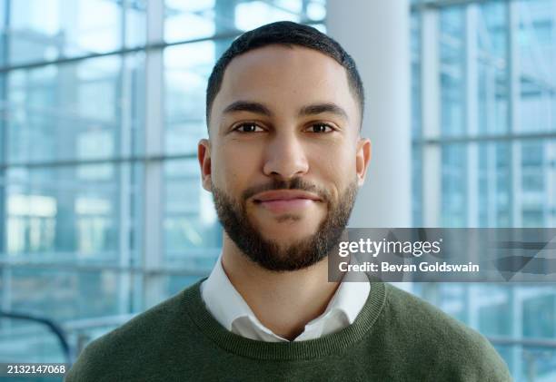 man, portrait and smile with office, confidence and work for professional startup financial advisor. employee, consultant and entrepreneur with corporate, workspace and happiness at law firm - law firm stock pictures, royalty-free photos & images