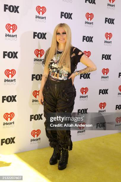 Avril Lavigne attends the 2024 iHeartRadio Music Awards at Dolby Theatre on April 01, 2024 in Hollywood, California.