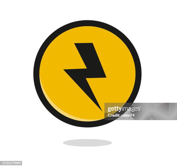 lightning icon - lightening bolt stock illustrations