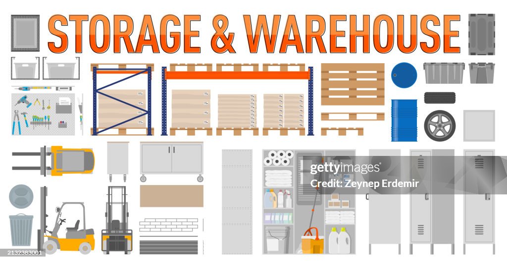 Storage Vector Set High-Res Vector Graphic - Getty Images