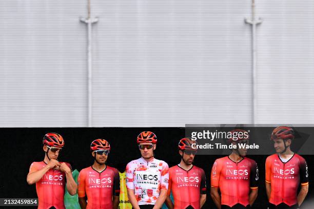 Carlos Rodriguez of Spain, Jonathan Castroviejo of Spain, Omar Fraile of Spain, Ethan Hayter of The United Kingdom - Polka Dot Mountain Jersey,...